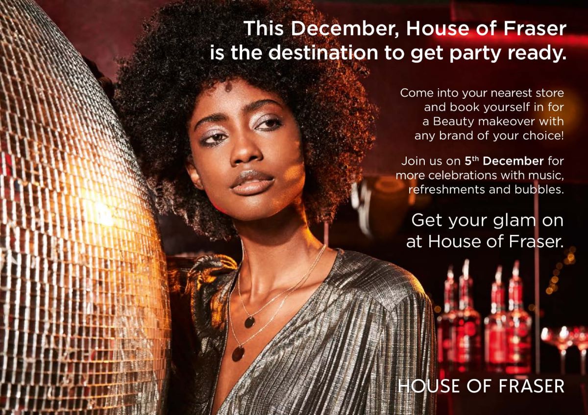 House of Fraser shopping event poster